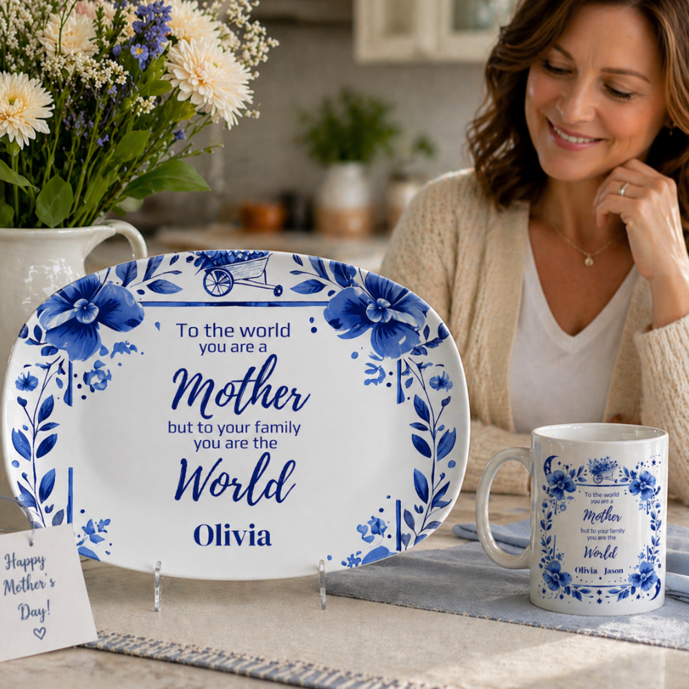 A Personalized Gift That Reminds Mom "She’s Your World”