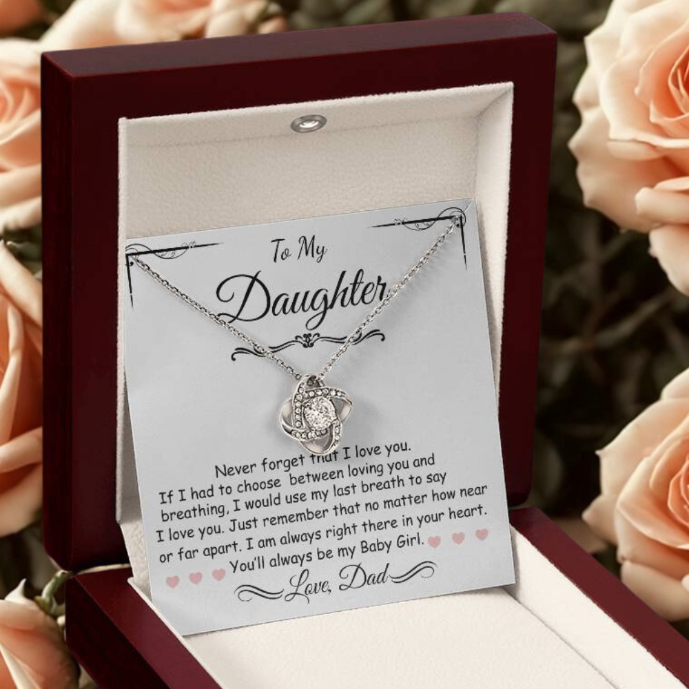 Beautiful Gift for Daughter From Dad/Sentimental Jewelry for Her, Elegant Gift Box
