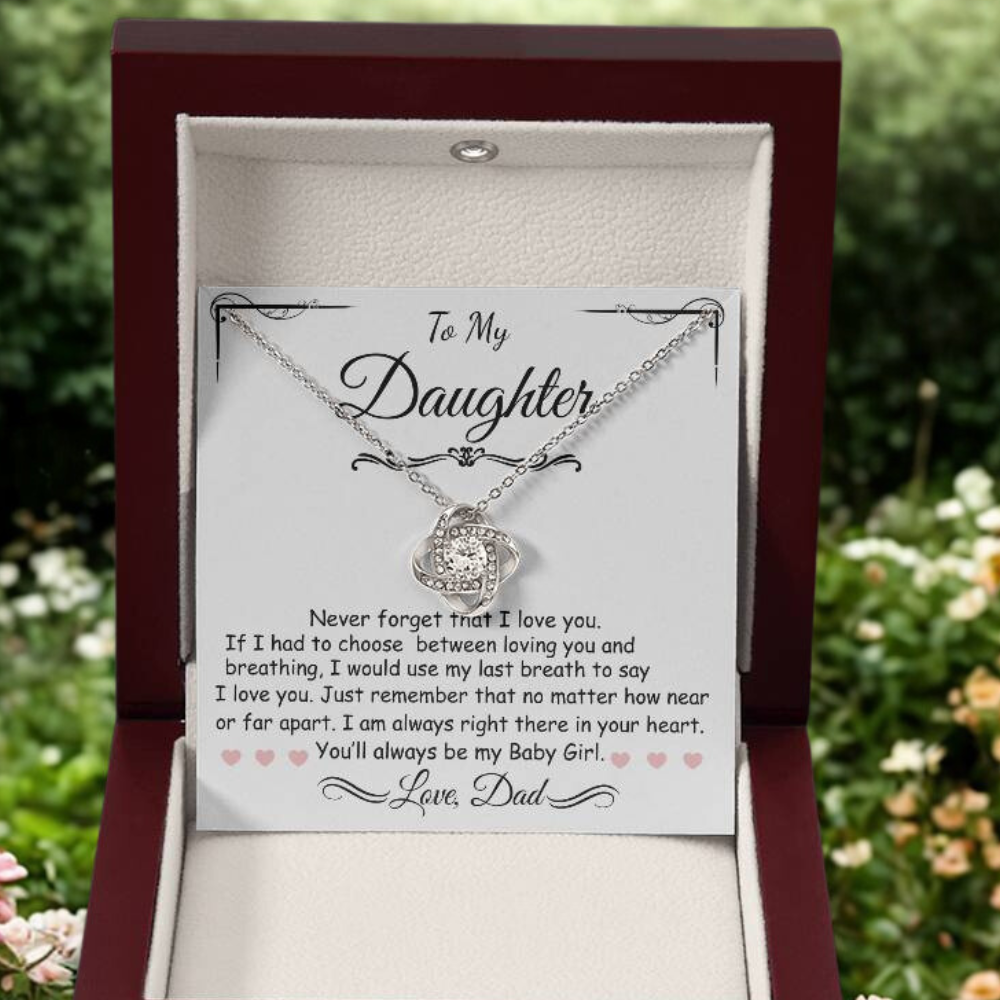 Beautiful Gift for Daughter From Dad/Sentimental Jewelry for Her, Elegant Gift Box