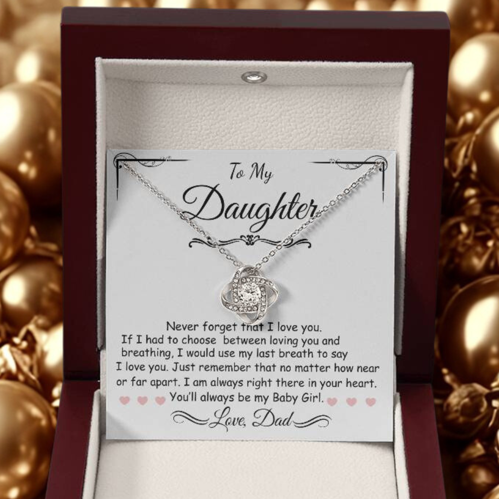 Beautiful Gift for Daughter From Dad/Sentimental Jewelry for Her, Elegant Gift Box