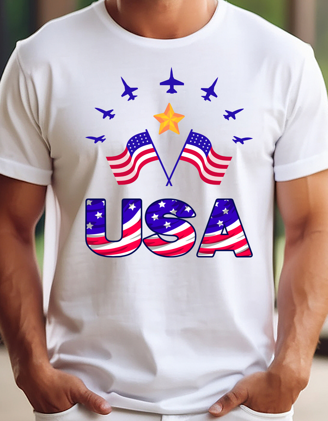 American Flag Shirts, 4th of July Short Sleeve | Patriotic T-Shirt