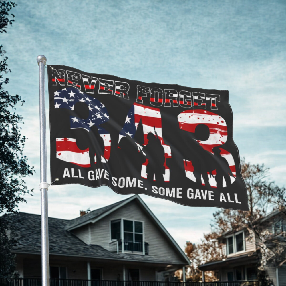 Patriotic Double-Sided House Polyester Flag | "Some Gave All"