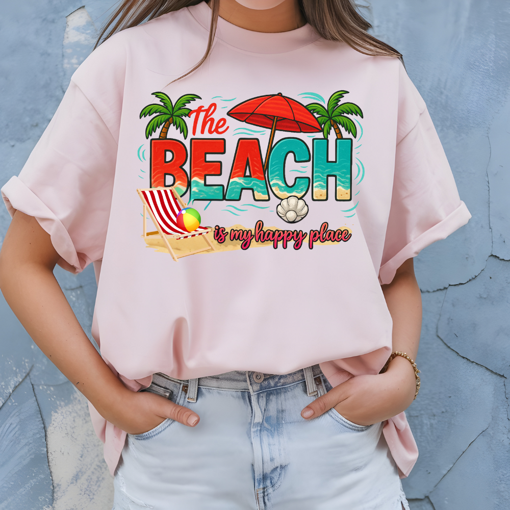 The Beach is My Happy Place Shirt, Summer Vacation Tee, Gift For Beach Lovers, Beach is Calling T-Shirt
