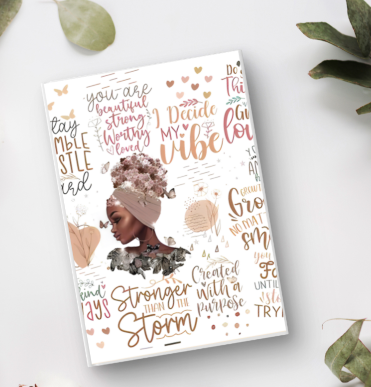 Affirmation Hard Cover, Journal, Coworker Gift, Mentor Gift, Christmas Gift Journal - Ruled Line