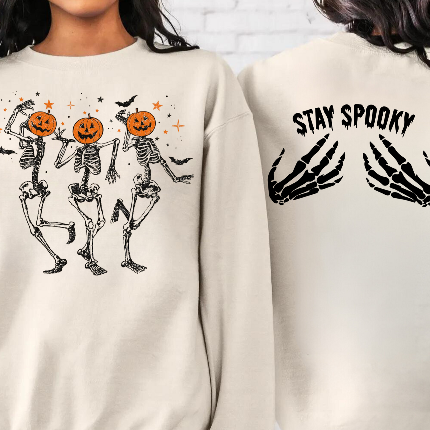 Funny Halloween Pumpkin Head Dancing Skeleton Sweatshirt, Halloween Gift Shirt, Halloween Party Costume