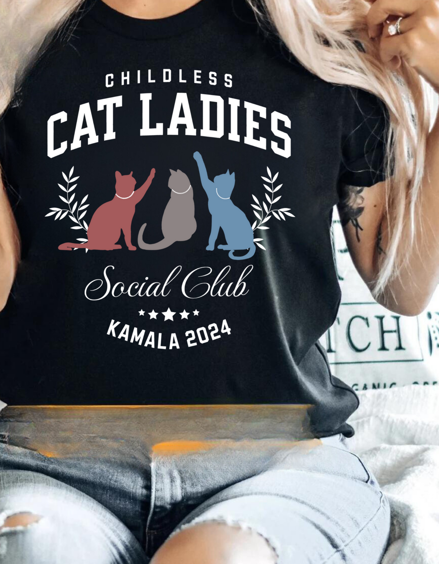 Cat Ladies Social Club for Kamala Harris T-Shirt | Sweatshirt!