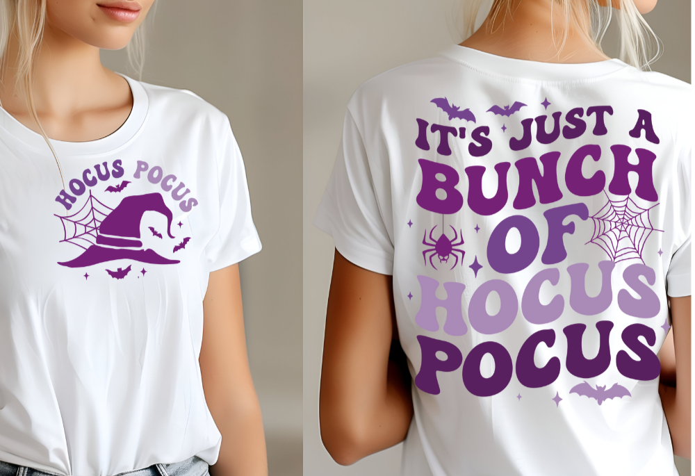 "It's Just A Bunch of Hocus Pocus" Halloween Sweatshirt/T-Shirts!