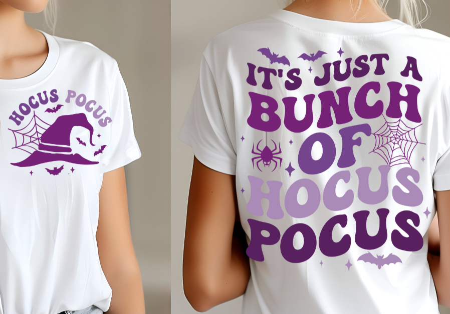 "It's Just A Bunch of Hocus Pocus" Halloween Sweatshirt/T-Shirts!