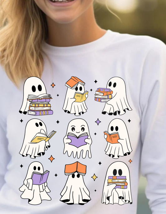 Retro Reading Ghost, Gift For Fall Lovers!