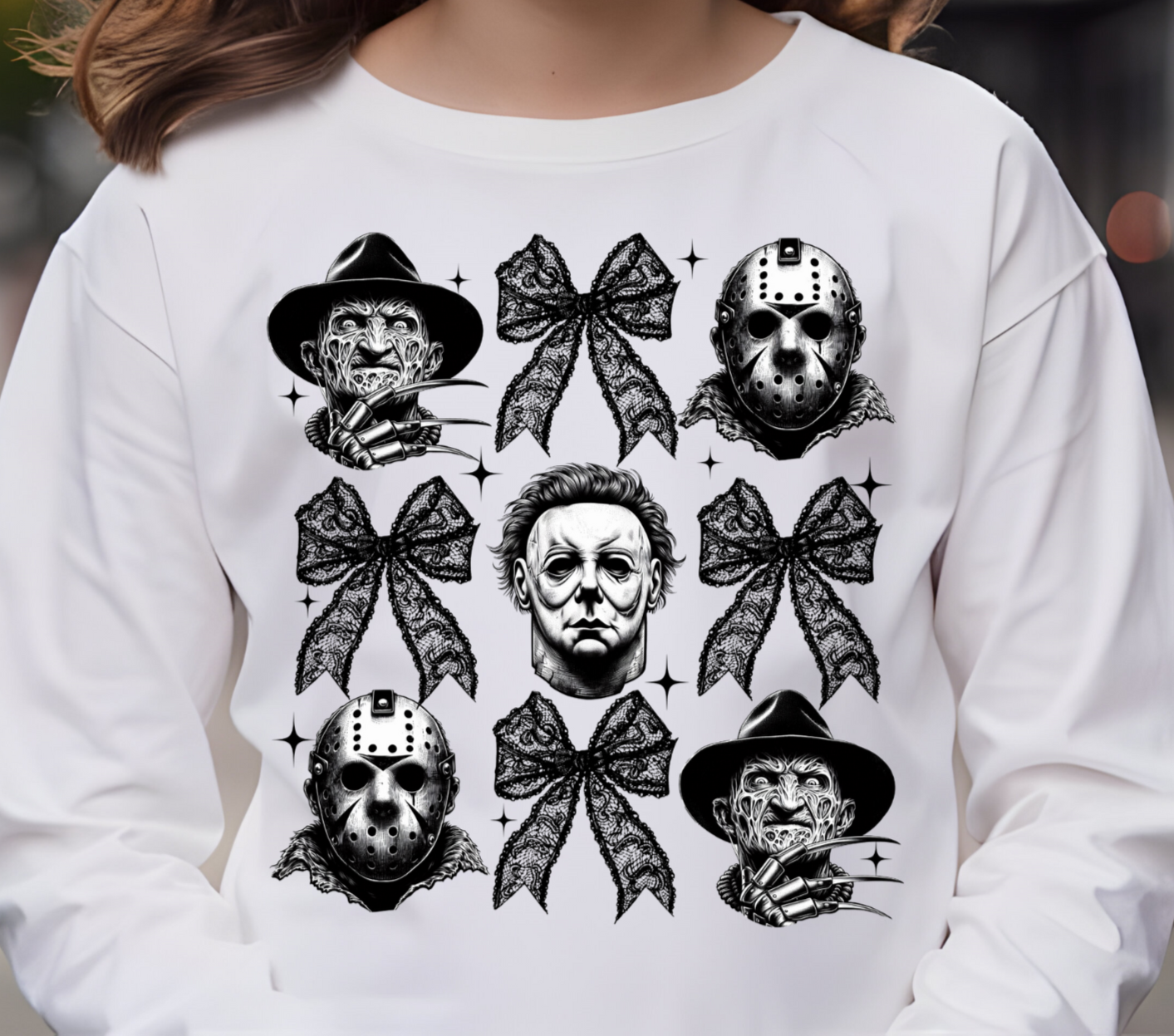 Halloween Coquette Horror Characters Youth T-Shirts!