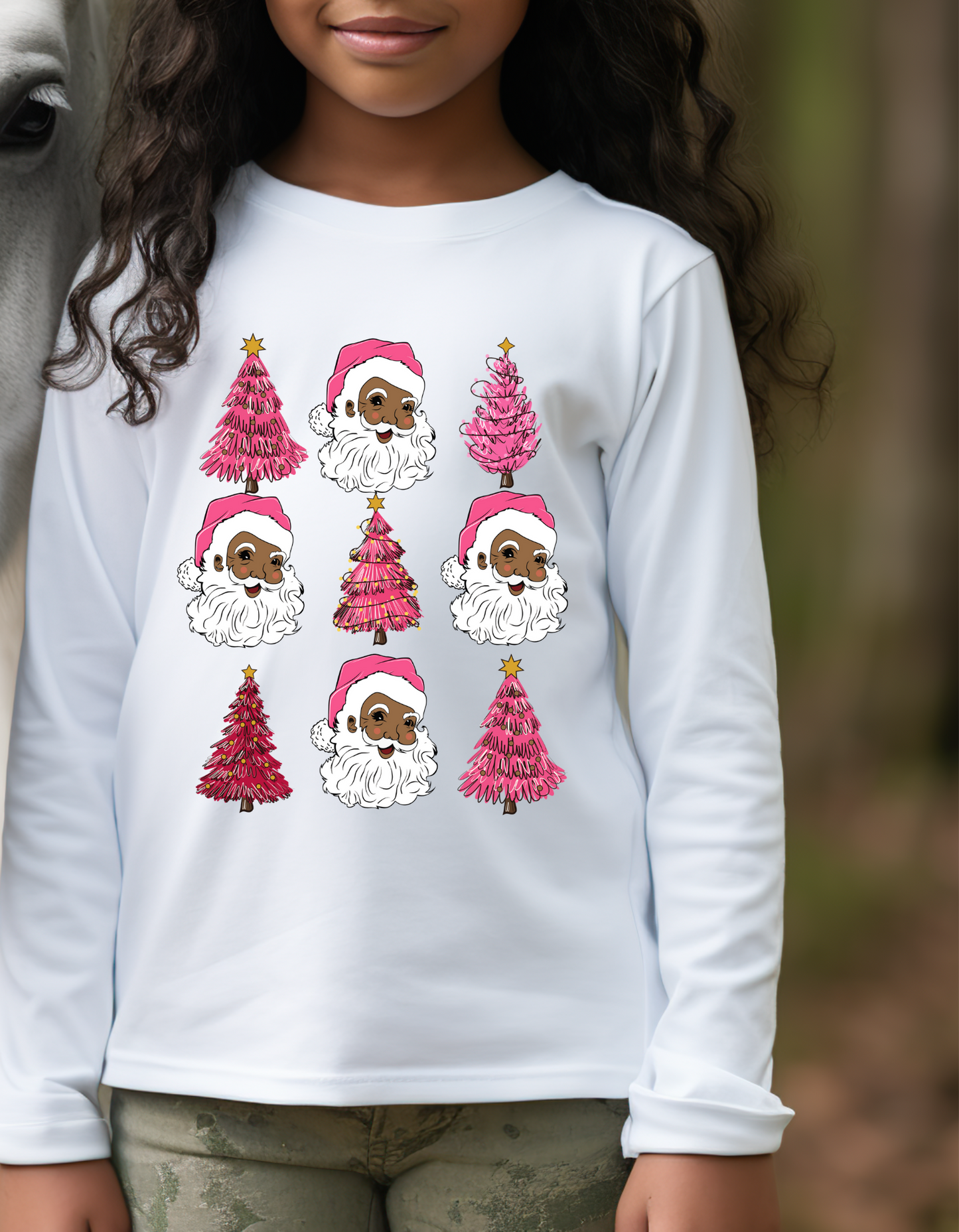 Christmas Santa Trees Holiday Apparel Shirt