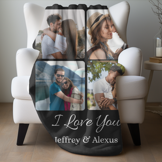 Personalized Couple Photo Blanket