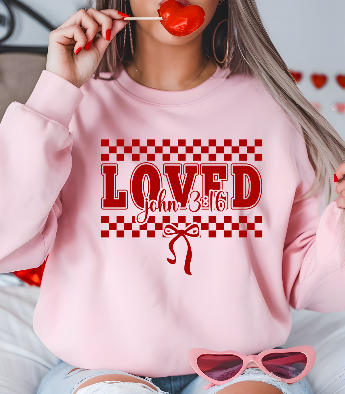 Valentine You are "LOVED" Pullover Sweatshirt | Gift for your loved ones!