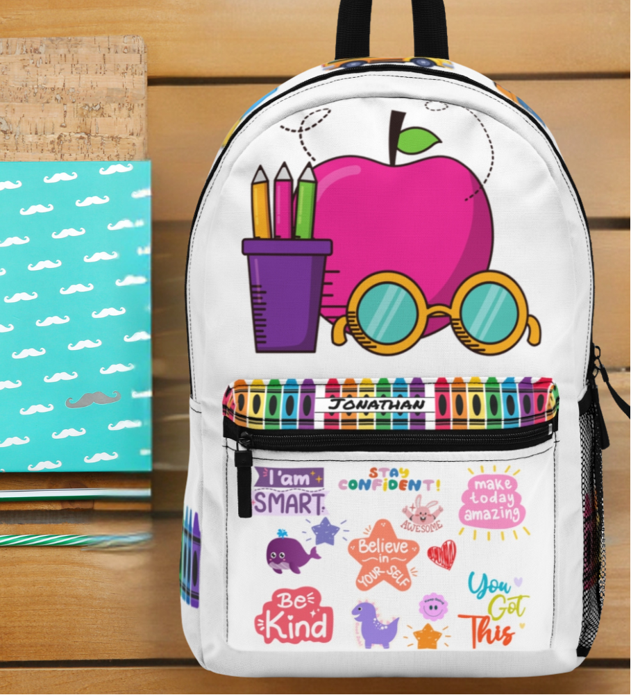 Personalized Kids School Apple for the Teacher Backpack | Lunch Bag