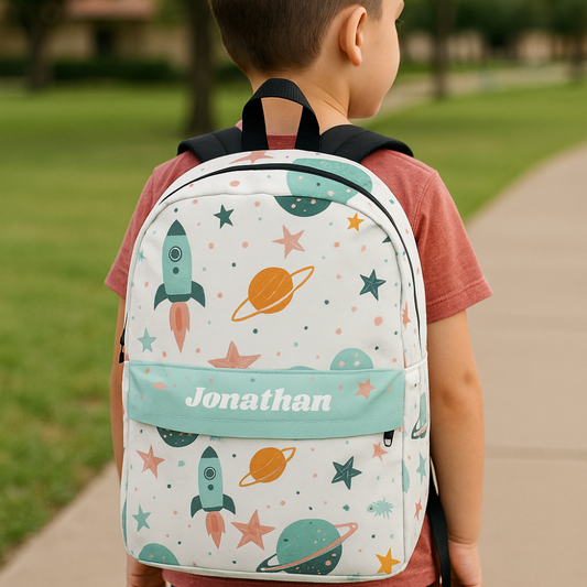 Personalize Back to School Kids Space Odessey Backpack