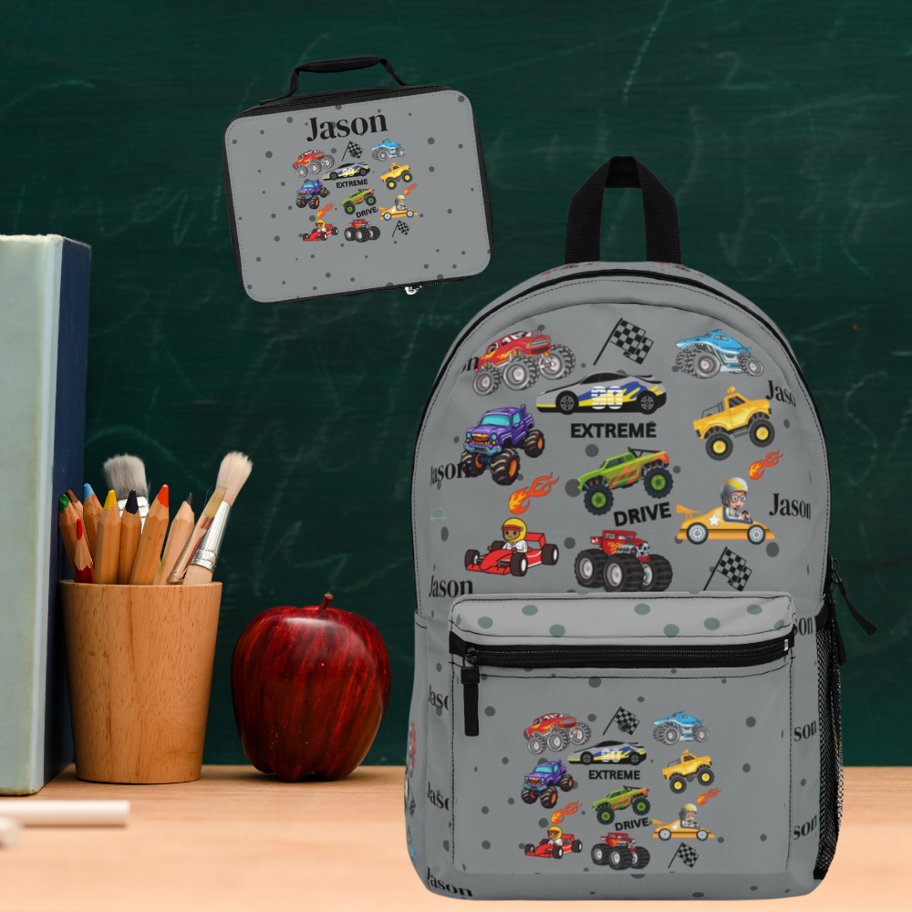 Personalize Back to School Truck Lover's Themed Backpack