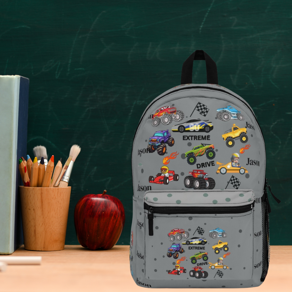 Personalize Back to School Truck Lover's Themed Backpack