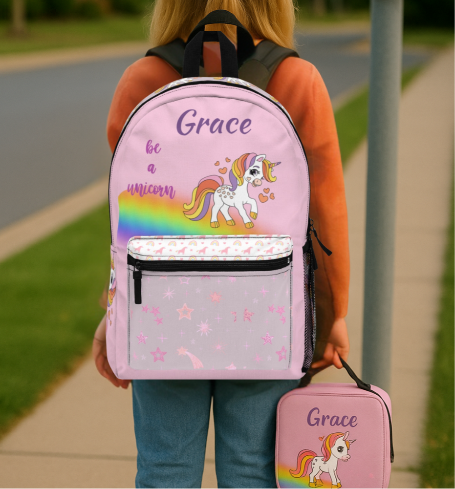 Personalize Back to School Unicorn Lover's Themed Backpack