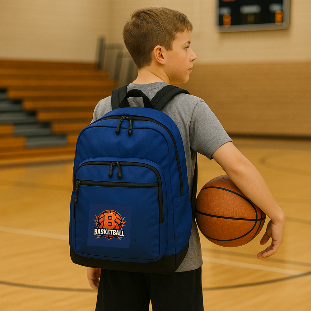 Boys' Basketball Themed Backpack - Comfortable & Durable
