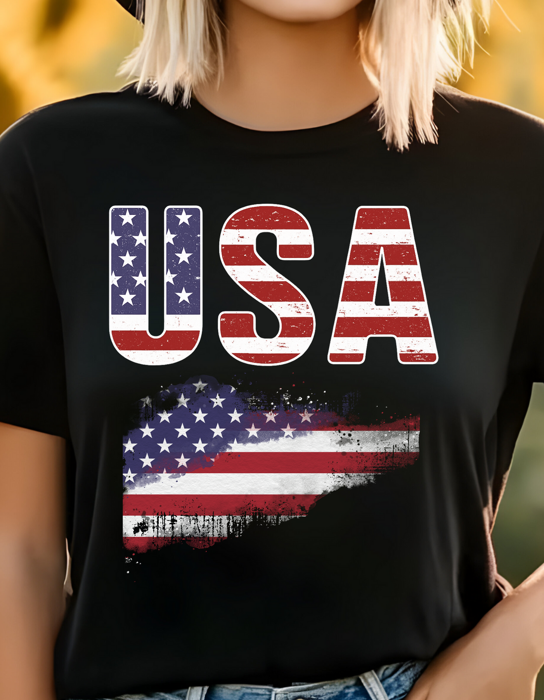 USA US Flag Patriotic 4th of July America T-Shirt