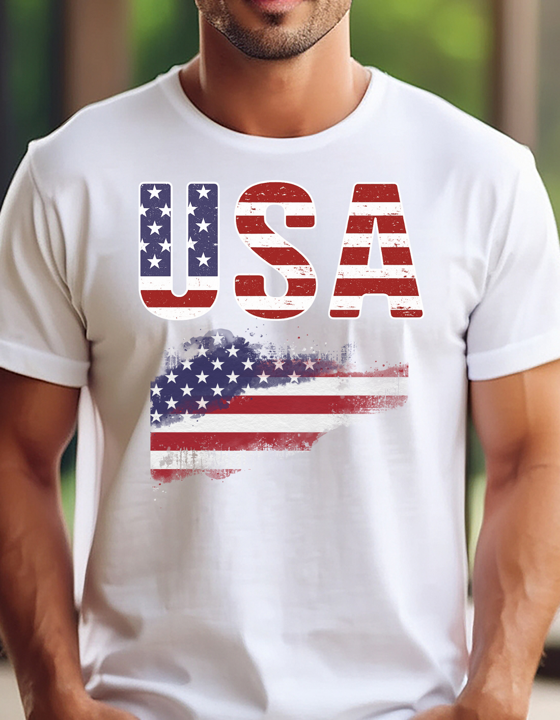 USA US Flag Patriotic 4th of July America T-Shirt