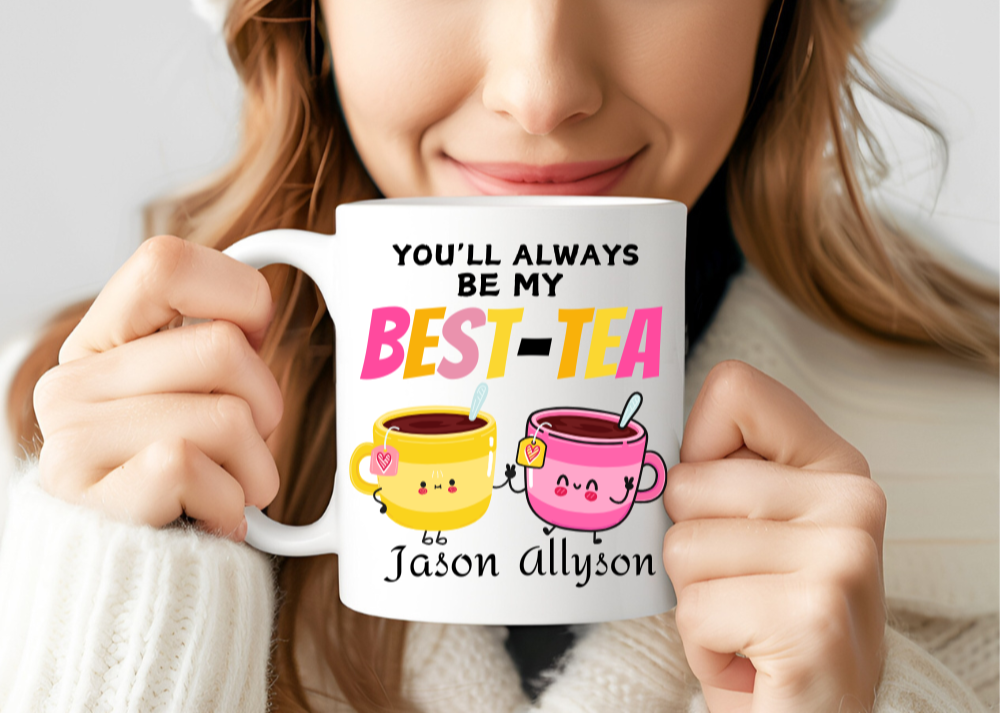 Valentine Gift "My Best-Tea" Personalized 11oz White Mug