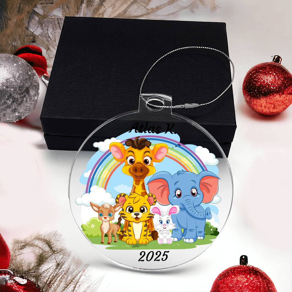 Personalized Kid's Fun Acrylic Ornament! | Birthday Gift | Holiday Gift!
