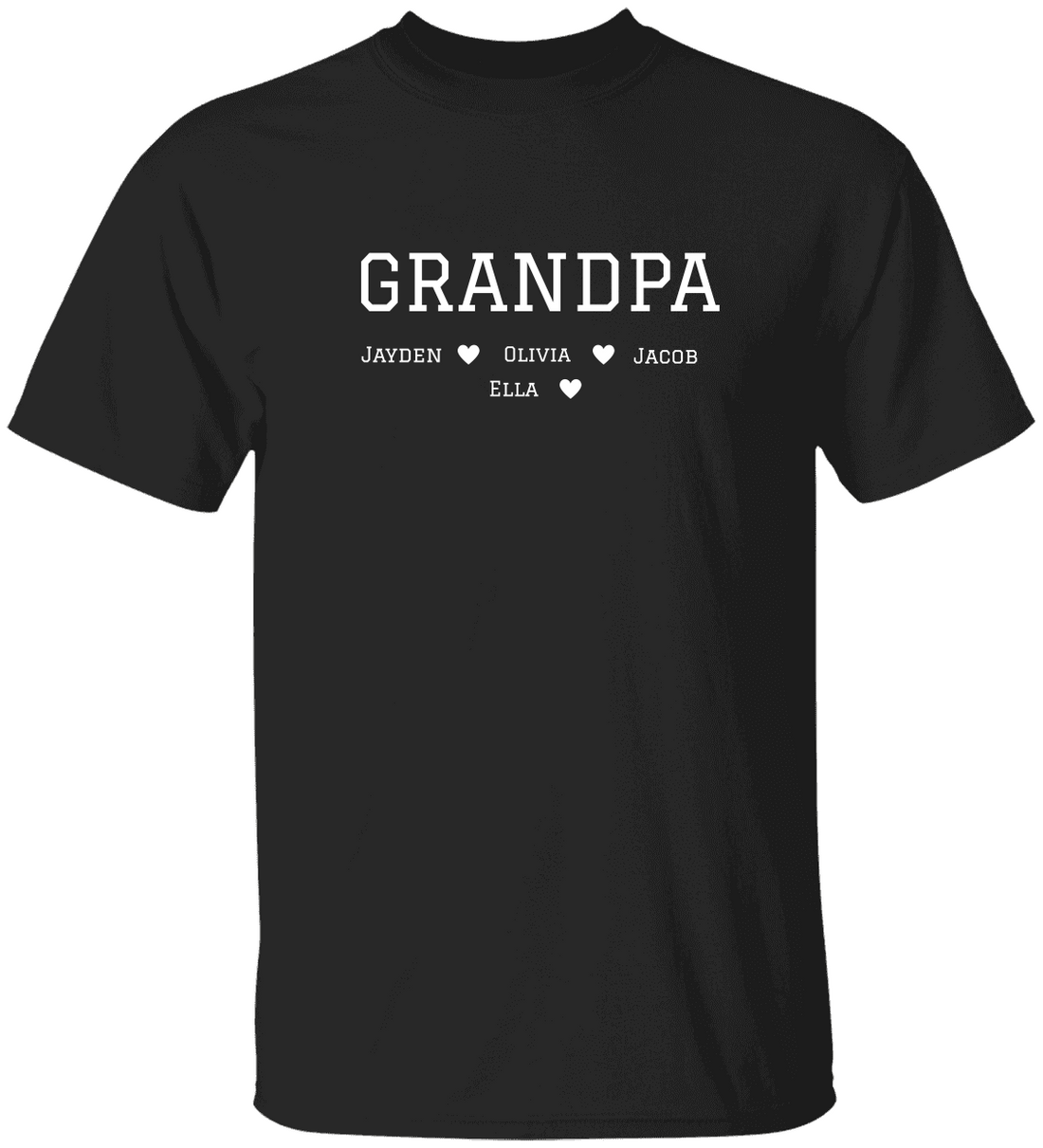 Custom Grandpa Shirt with Grandkids Names, Customized Father's Day Gift for Grandparent