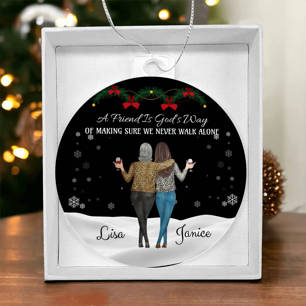 Personalized Acrylic Ornament, Custom Christmas Keepsake, Unique Gift for Friends, Holiday Decoration