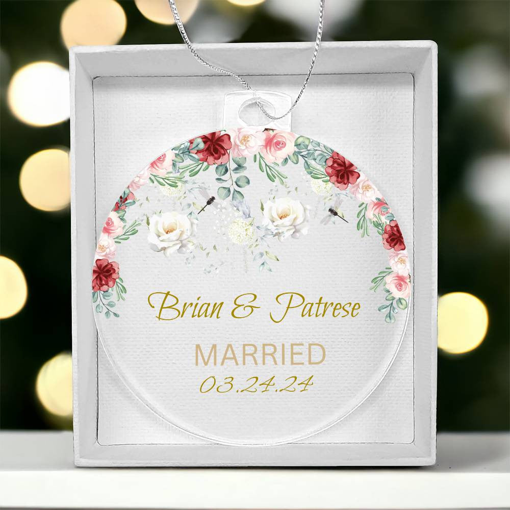 Personalized Mr. & Mrs. Acrylic Ornament!