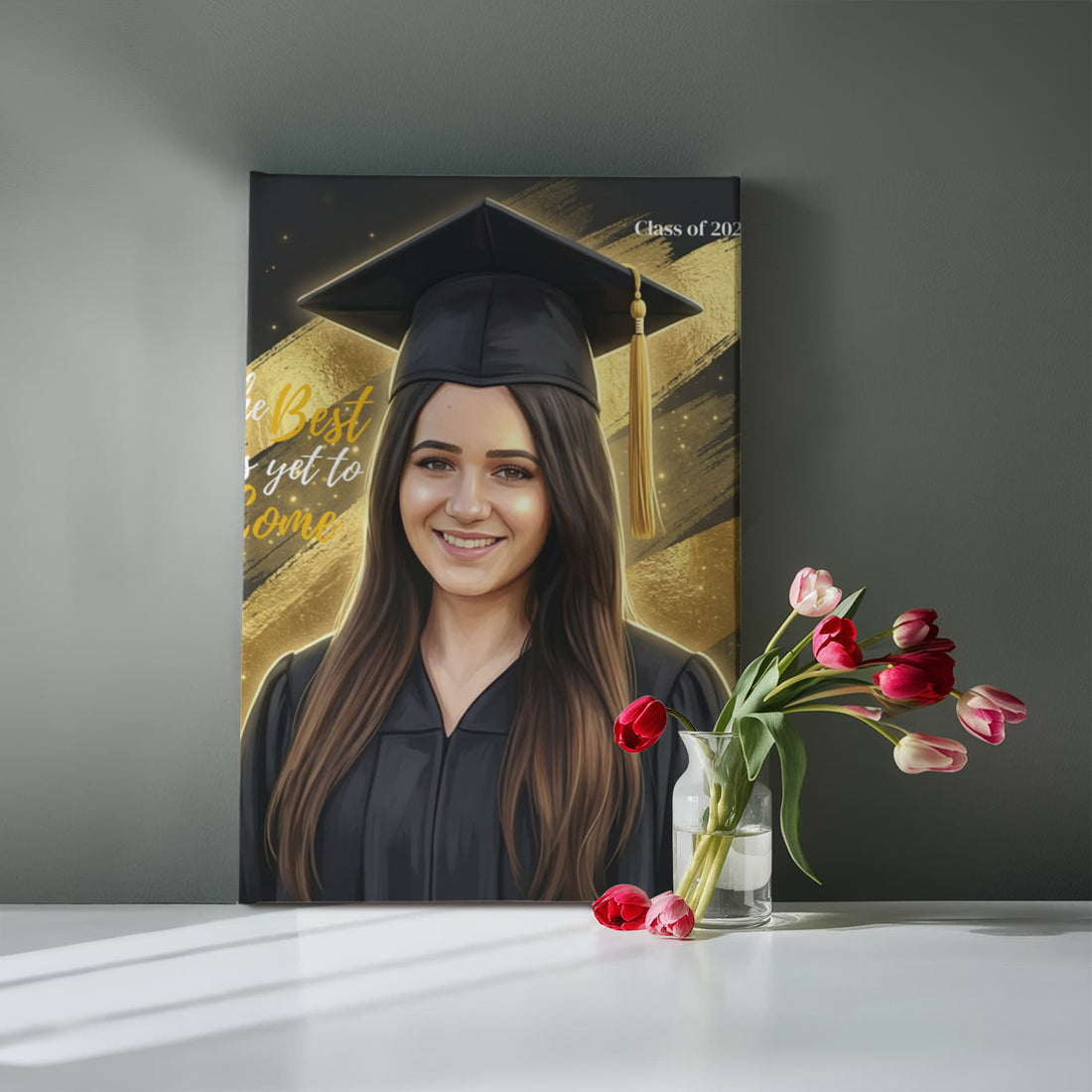 Custom Graduation Photo Gallery Wrapped Canvas, Personalized Grad Gift 2026 - Class of 2026 Keepsake