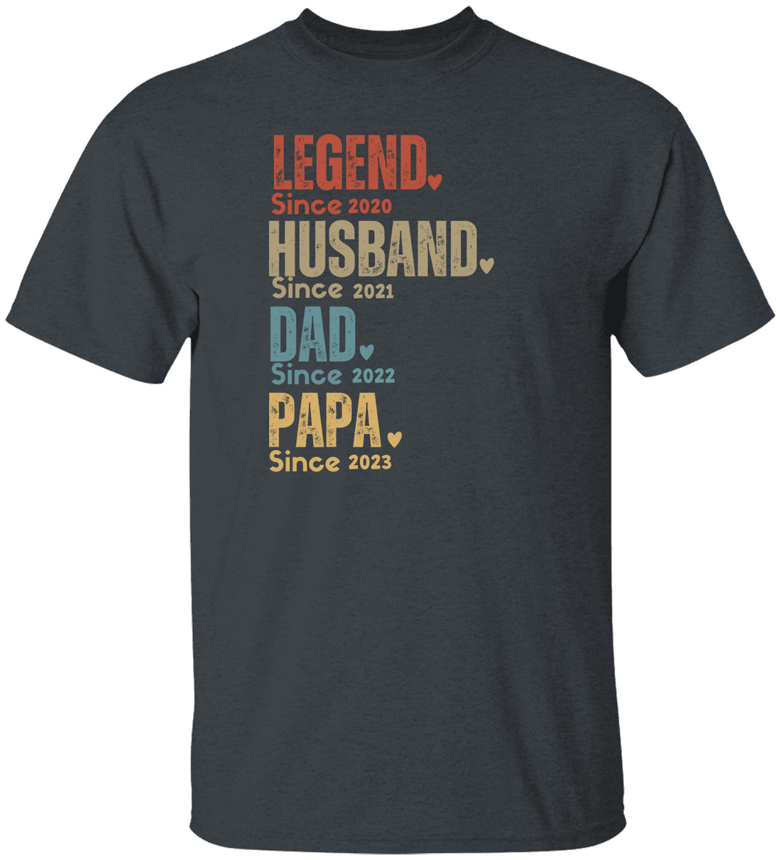 Personalized Dad Shirt, Custom Legend Husband Dad Papa Tee, Father's Day Gift for Dad, Unique Father's Tee, Dad Since 2020