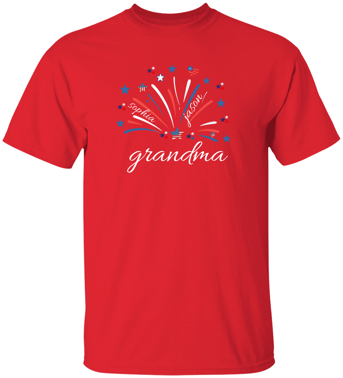 4th of July Grandma, Mom, Grandpa T Shirt, Custom Patriotic Grandma Shirt with Kids names
