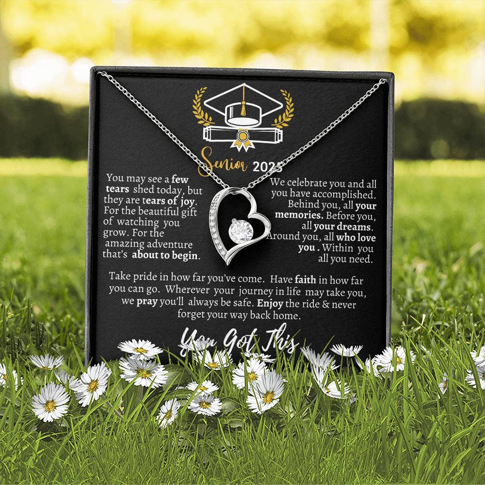Graduation necklace, Graduation gift, "Congratulations Class of 2025" | Forever Love Necklace