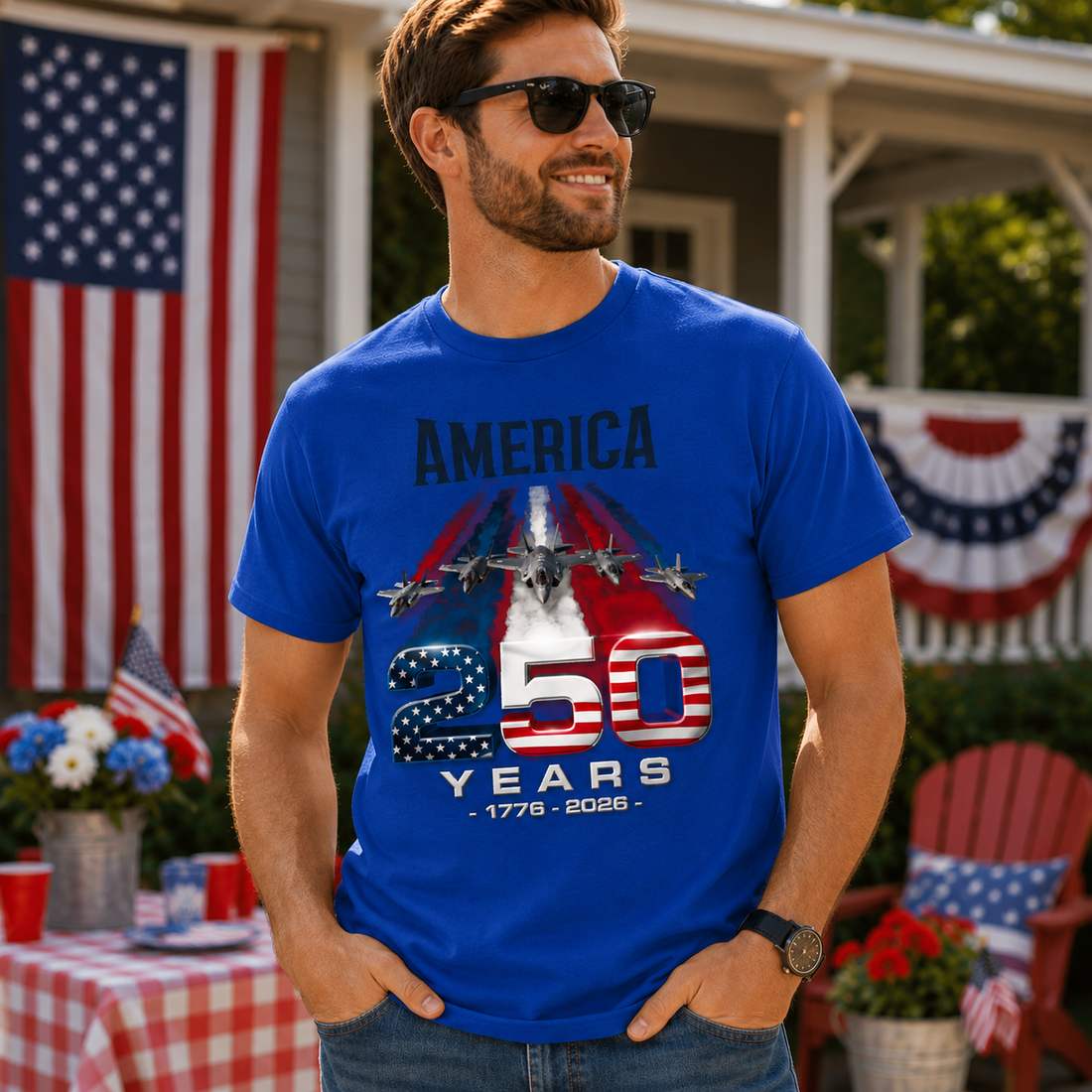 America 250 Years Shirt, Patriotic Tee, Independence Day Gift, American Pride T-Shirt, USA Anniversary Apparel, 1776-2026