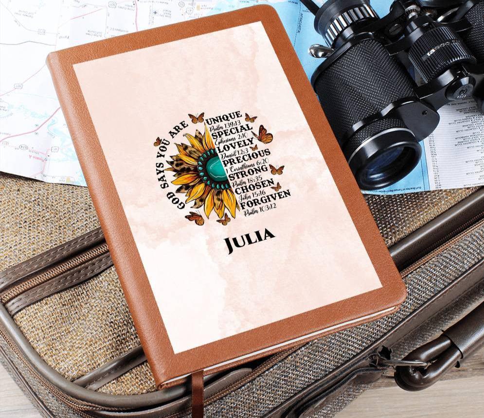 Personalized Leather Journal, Coworker Gift, Mentor Gift, Christmas Gift Graphic Journal