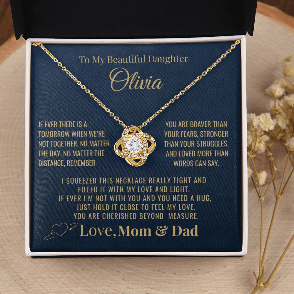 To My Daughter "You Are Cherished" Personalized Necklace