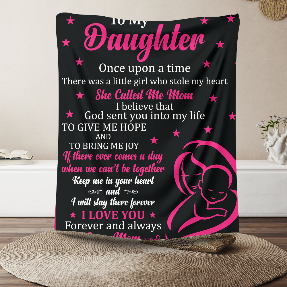 Personalized Daughter Blanket - Warm, Silky Keepsake Gift 50x60in