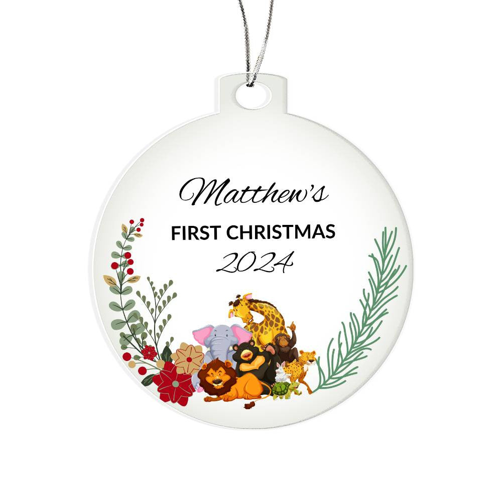 Personalize Your Baby's First Xmas Acrylic Ornament!