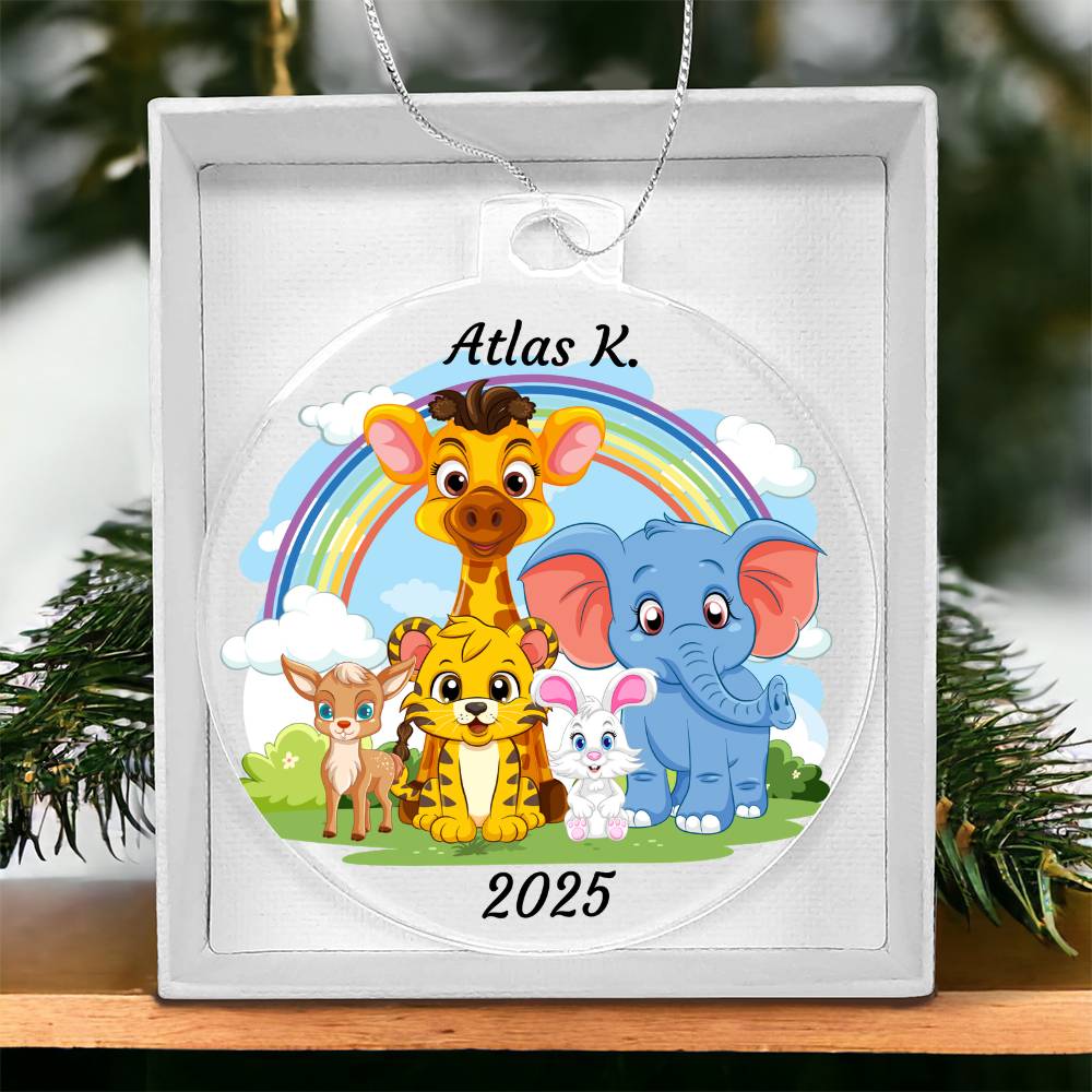 Personalized Kid's Fun Acrylic Ornament! | Birthday Gift | Holiday Gift!