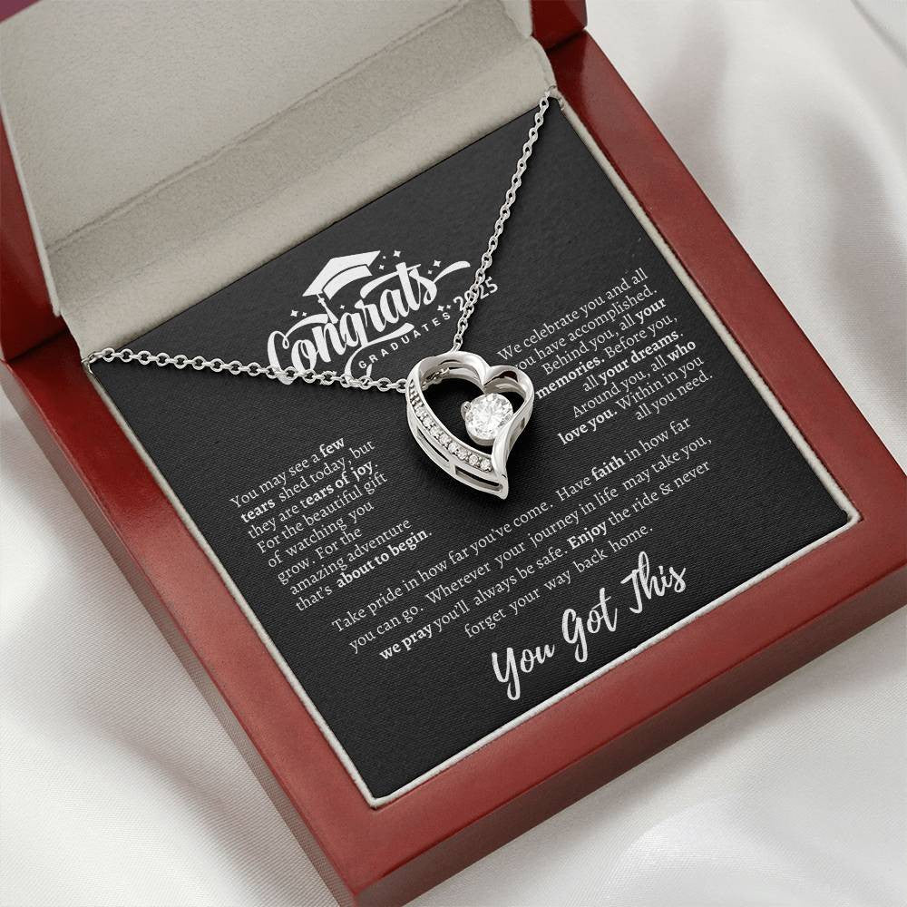 Graduation necklace, Graduation gift, "Congratulations Class of 2025" | Forever Love Necklace