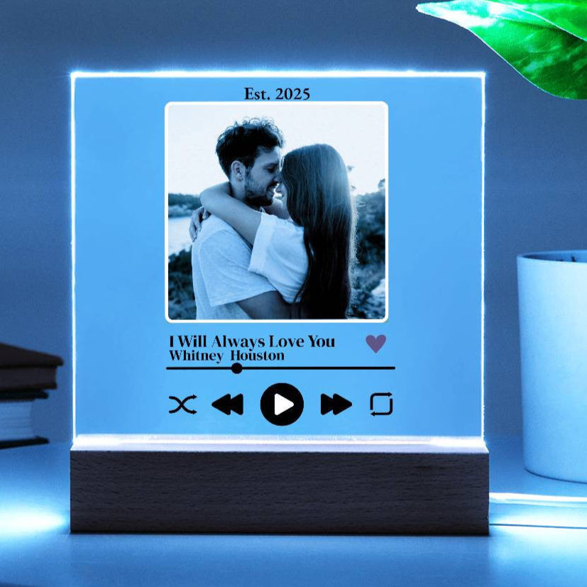 Personalized Song Acrylic Square Plaque | Weddings | Anniversary | Birthdays