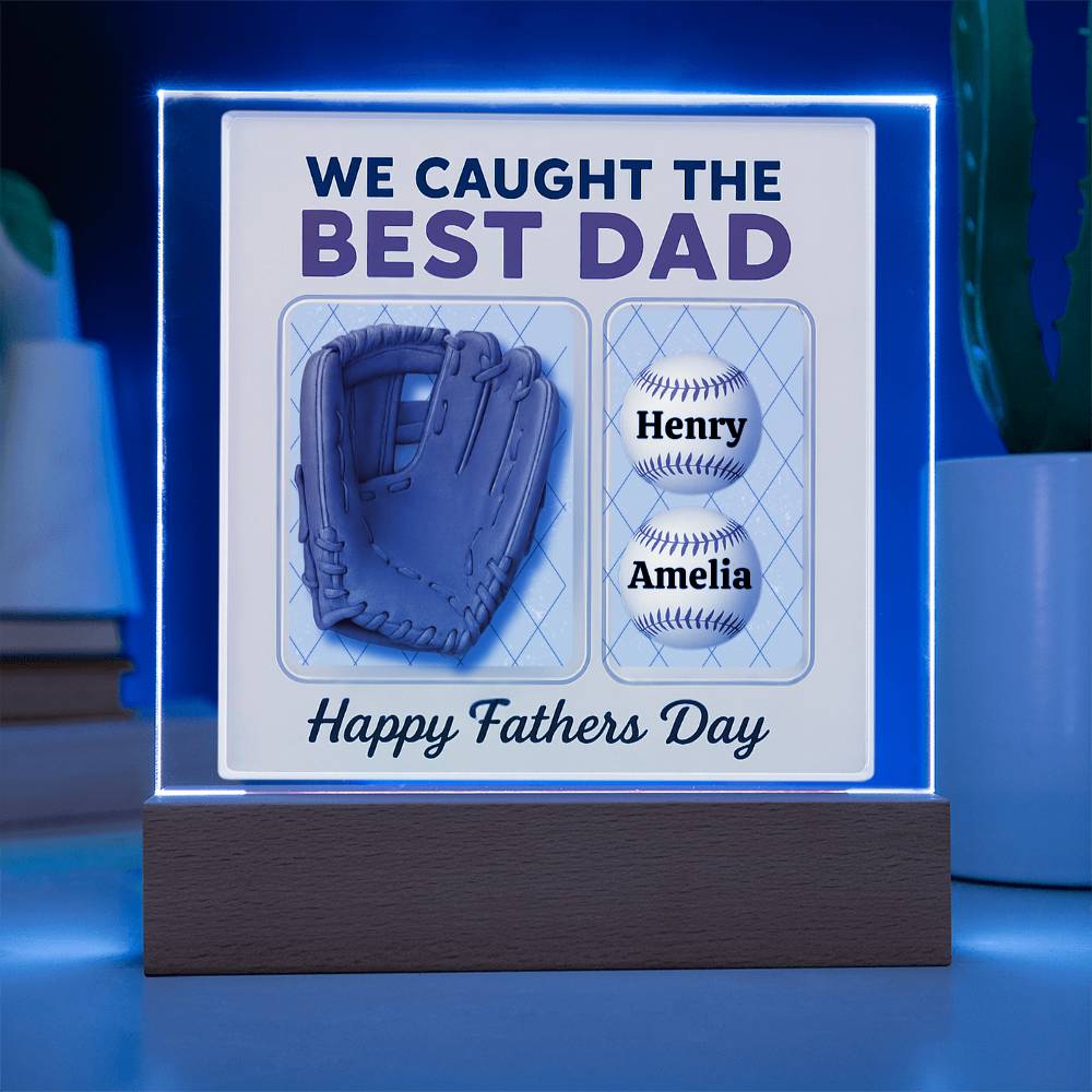 Baseball Dad Personalized Acrylic Plaque | Personalized Gift from Kids | Wife!