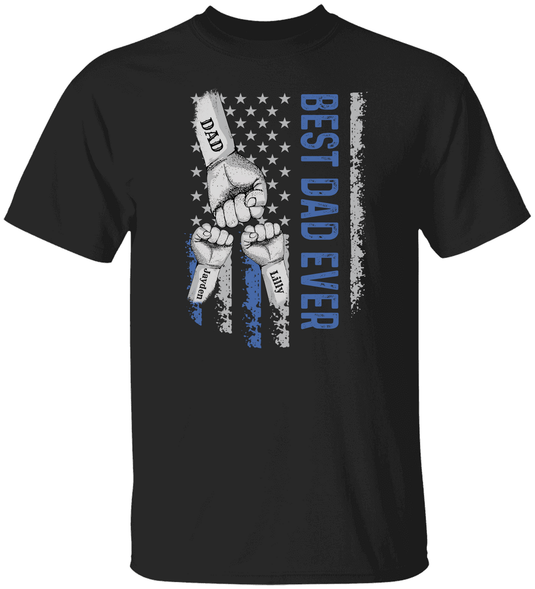 Personalized Best Dad Ever Raised Fist Bump Shirt!