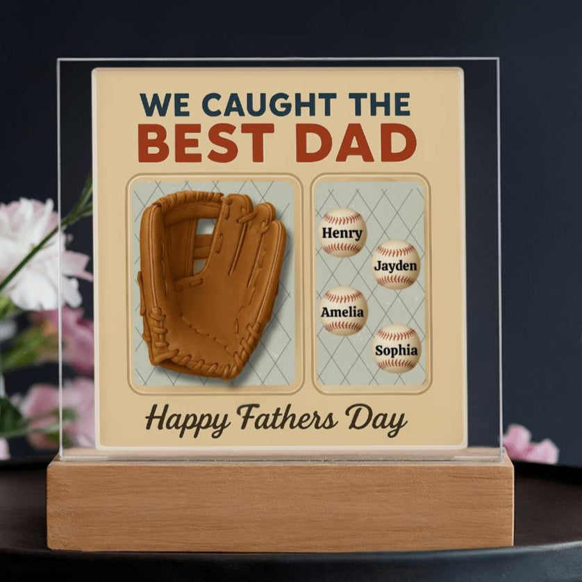 Baseball Dad Personalized Acrylic Plaque | Personalized Gift from Kids | Wife!
