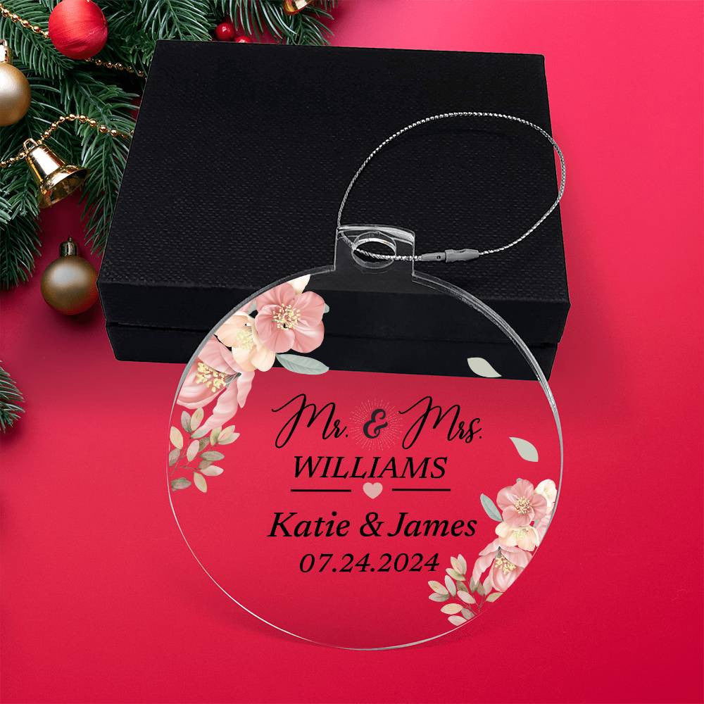 Mr. & Mrs. Personalized Acrylic Ornament!
