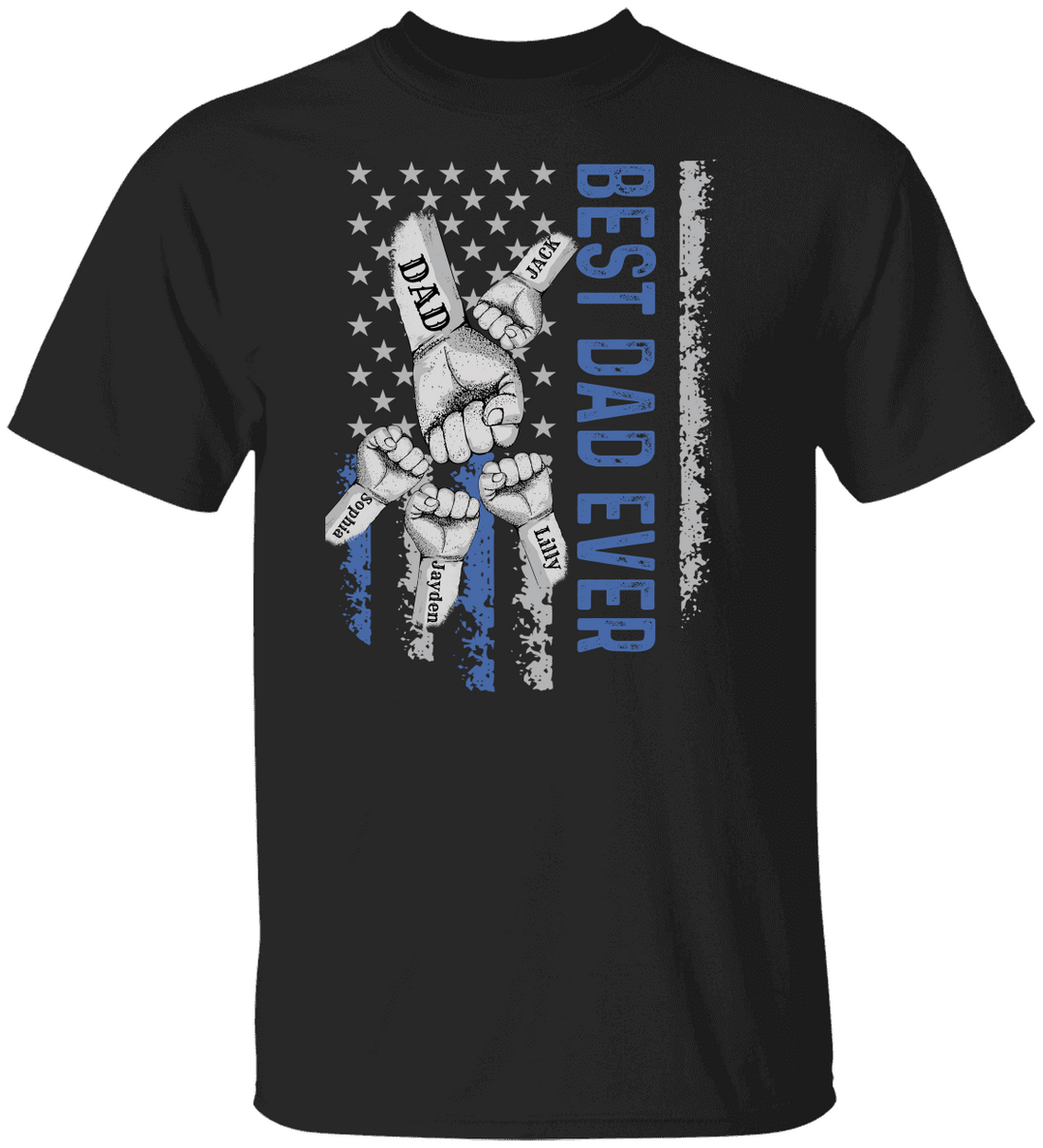 Personalized Best Dad Ever Raised Fist Bump Shirt!