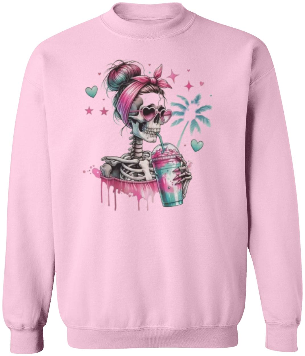 Funky Skeleton Skull Print Sweatshirt - Soft & Stylish
