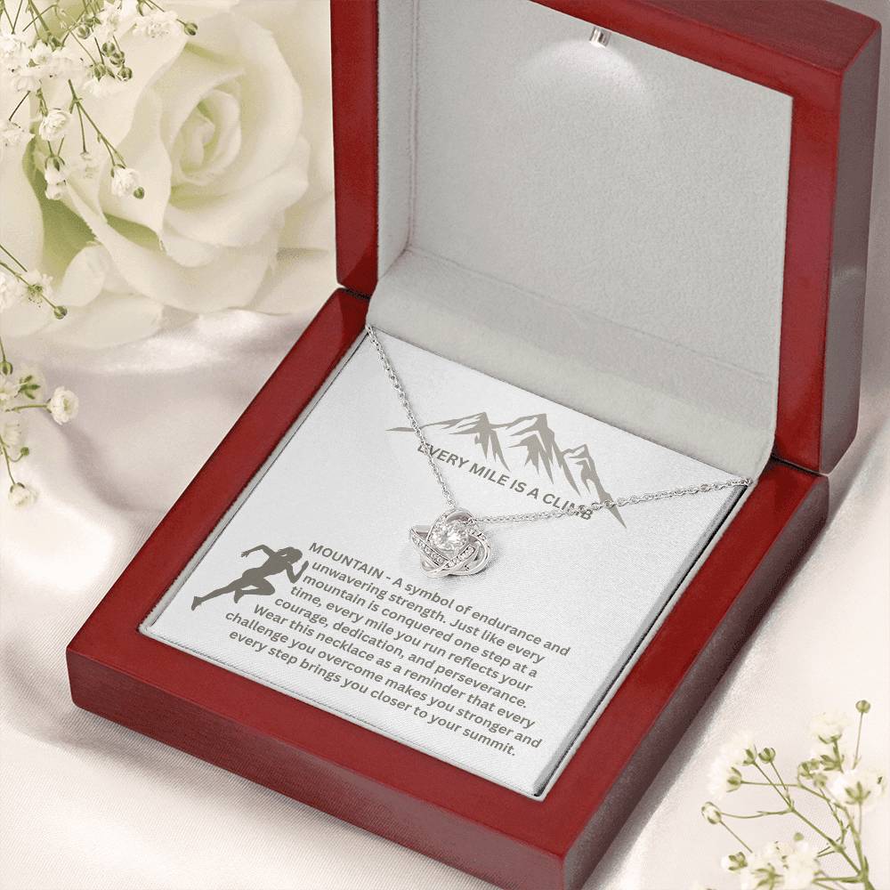 Every Mile Is a Climb – A Symbol of Strength & Perseverance - Love Knot Necklace