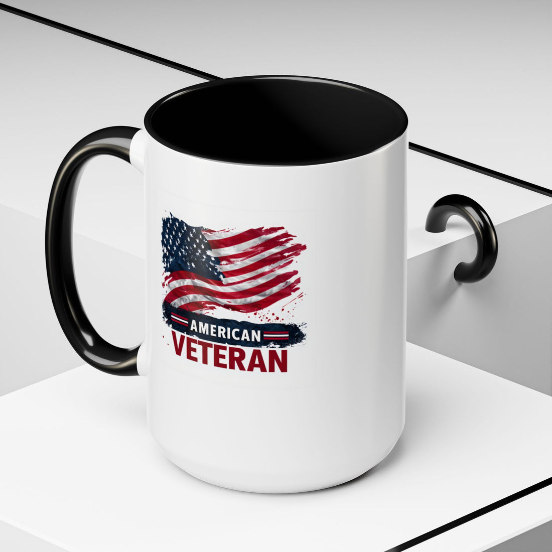 American Veteran Coffee Mug, Patriotic Gift for Veterans, USA Flag Cup, Military Appreciation, Ceramic Mug, Gift for Her